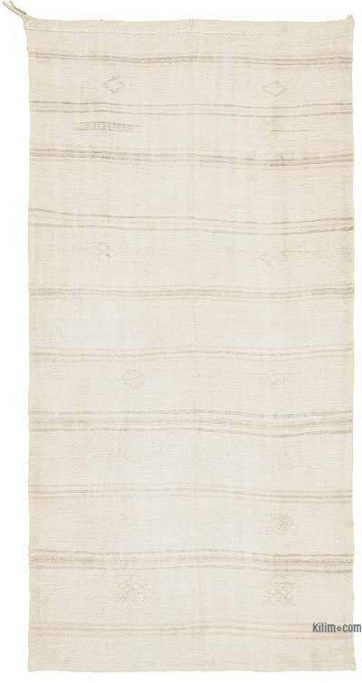 Vintage Anatolian Hemp Kilim Rug - 5' 7" x 11'  (67" x 132")