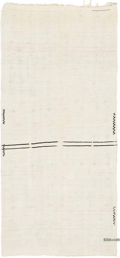 Vintage Anatolian Hemp Kilim Rug - 5' 2" x 10' 7" (62" x 127")