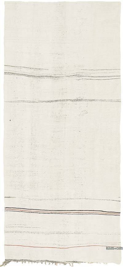 Vintage Anatolian Hemp Kilim Rug - 5' 2" x 11' 6" (62" x 138")