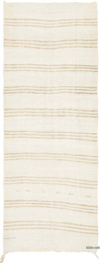 Vintage Anatolian Hemp Kilim Rug - 4' 9" x 12' 3" (57" x 147")