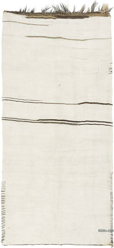 Vintage Anatolian Hemp Kilim Rug - 5' 5" x 11' 7" (65" x 139")