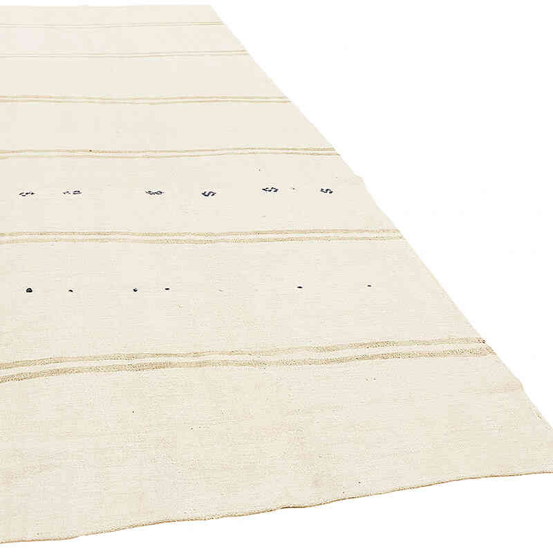 Vintage Anatolian Hemp Kilim Rug - 5'  x 12' 6" (60" x 150") - K0070594