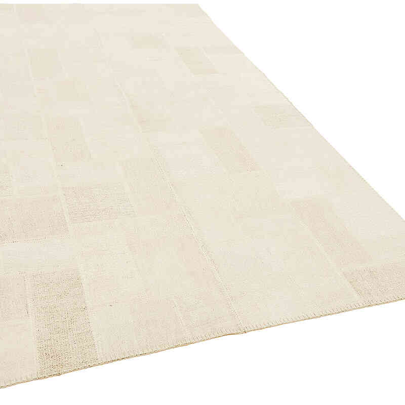 Alfombra Kilim de Cáñamo con Patchwork - 197 cm x 292 cm - K0070595