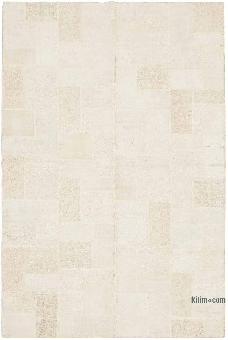 Alfombra Kilim de Cáñamo con Patchwork - 197 cm x 292 cm - K0070595