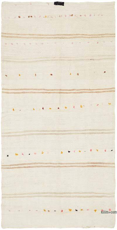 Vintage Anatolian Hemp Kilim Rug - 6' 5" x 12' 6" (77" x 150")