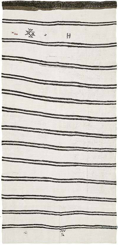Vintage Anatolian Hemp Kilim Rug - 5' 11" x 12' 2" (71" x 146")