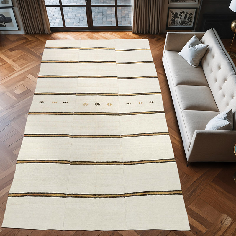 Vintage Anadolu Kendir Kilim - 205 cm x 395 cm - K0070620