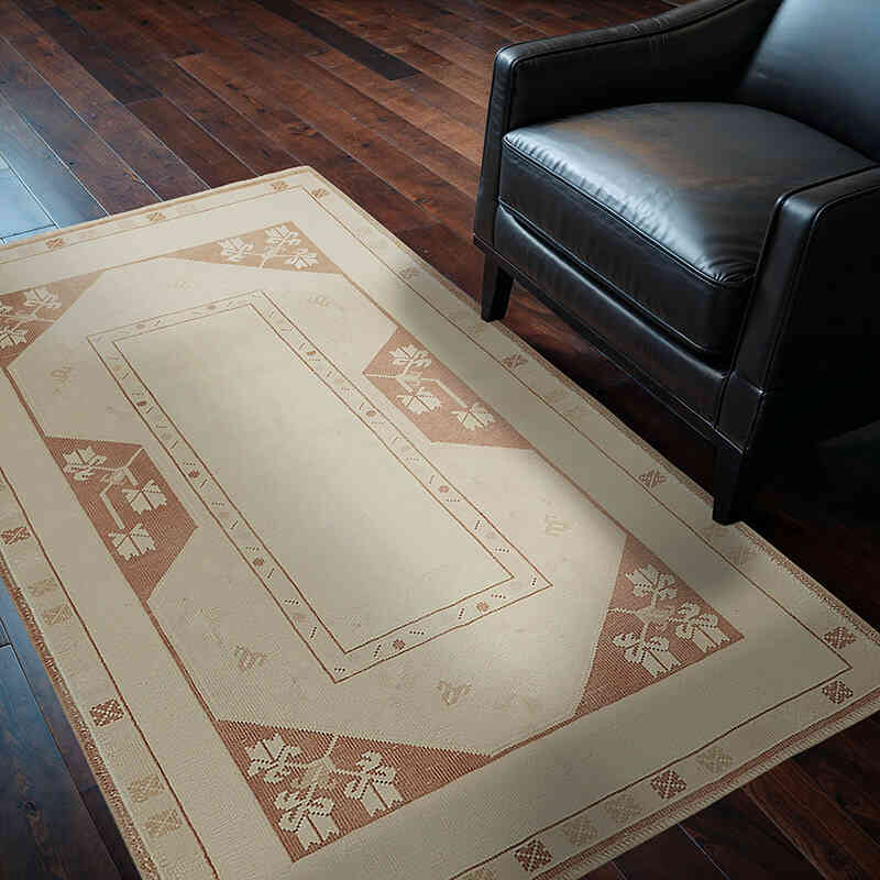 Vintage Turkish Hand-Knotted Rug - 3' 10" x 5' 9" (46" x 69") - K0070645