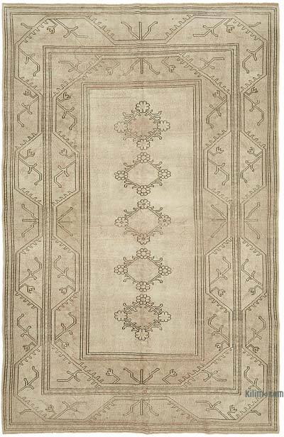 Vintage Turkish Hand-Knotted Rug - 7' 3" x 11' 5" (87" x 137")