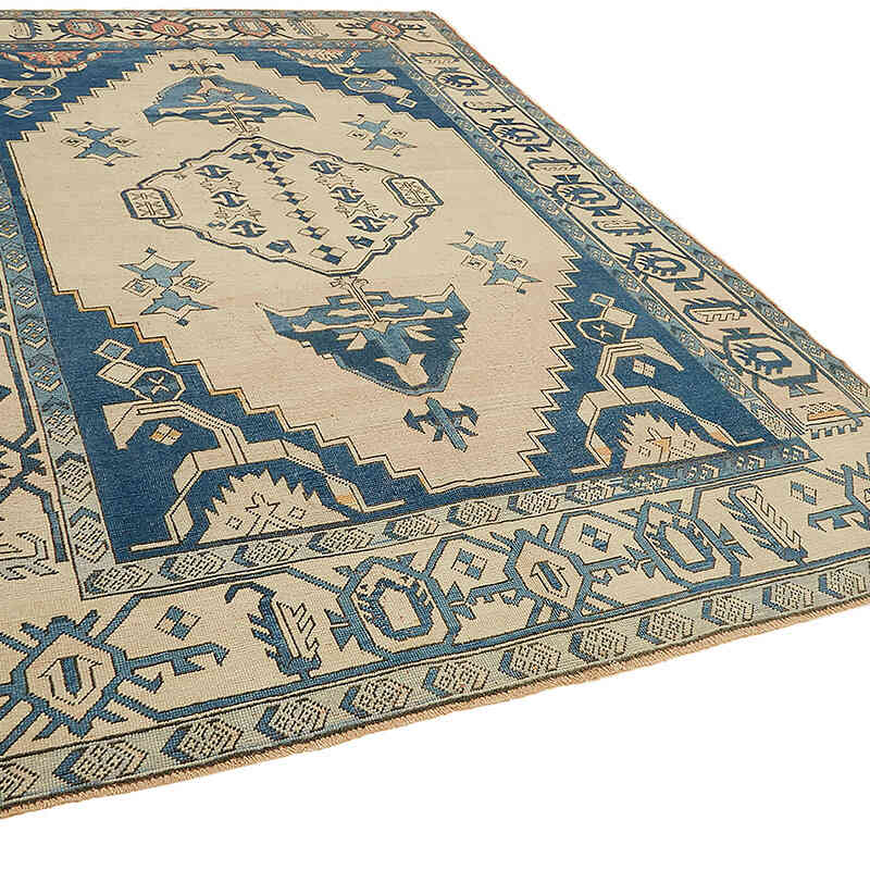 Alfombra Vintage Turca Anudada a Mano - 240 cm x 357 cm - K0070687