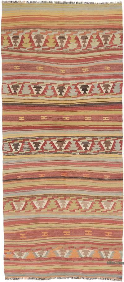 Vintage Afyon Kilim Rug - 3' 6" x 7' 9" (42" x 93")