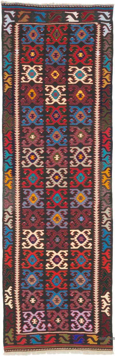 Vintage Afyon Kilim Runner - 3' 6" x 10' 8" (42" x 128")