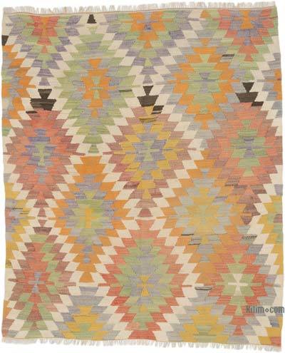 Vintage Denizli Kilim Rug - 3' 9" x 4' 6" (45" x 54")