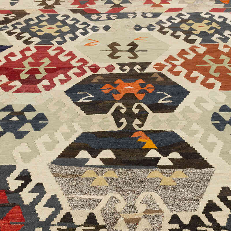 New Turkish Handwoven Kilim Rug - 9' 2" x 11' 2" (110" x 134") - K0070737