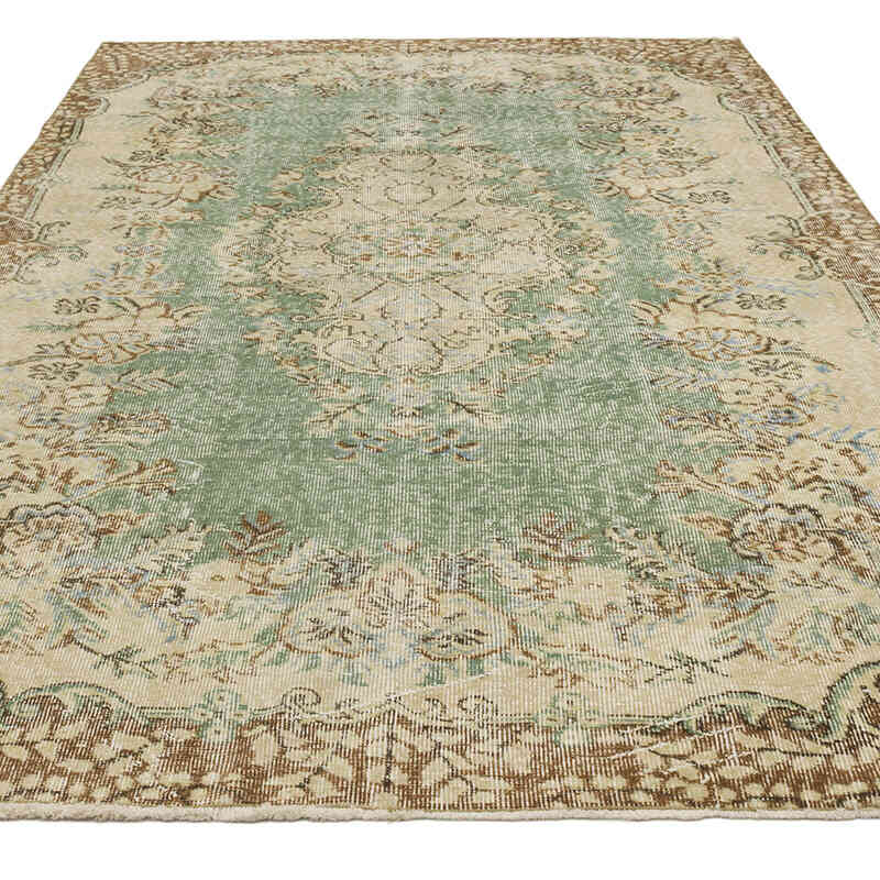 Alfombra Vintage Turca Anudada a Mano - 173 cm x 281 cm - K0070752