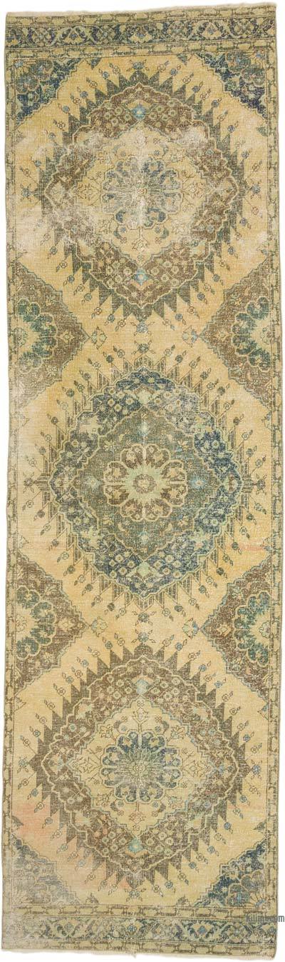Vintage Turkish Hand-Knotted Runner - 3' 11" x 13' 4" (47" x 160")