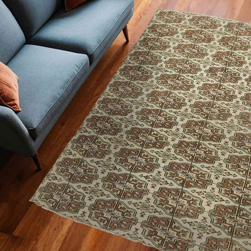 Vintage Turkish Hand-Knotted Rug - 6'  x 7' 11" (72" x 95") - K0070762