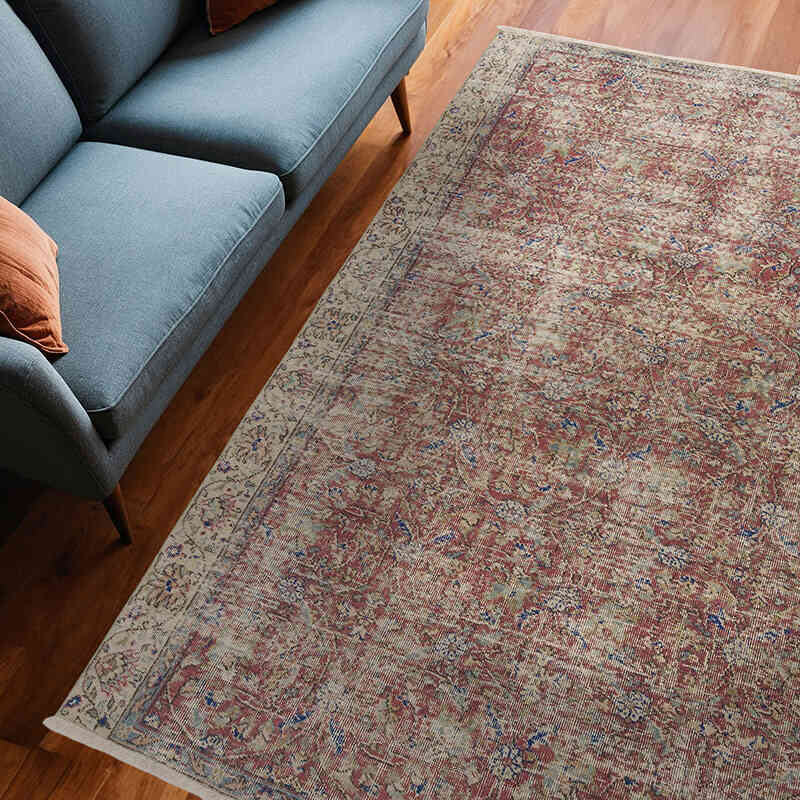 Vintage Turkish Hand-Knotted Rug - 5' 11" x 8' 2" (71" x 98") - K0070775