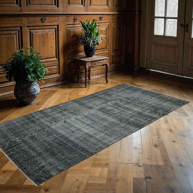 Over-dyed Vintage Hand-Knotted Turkish Rug - 3' 11" x 8' 2" (47" x 98") - K0070787