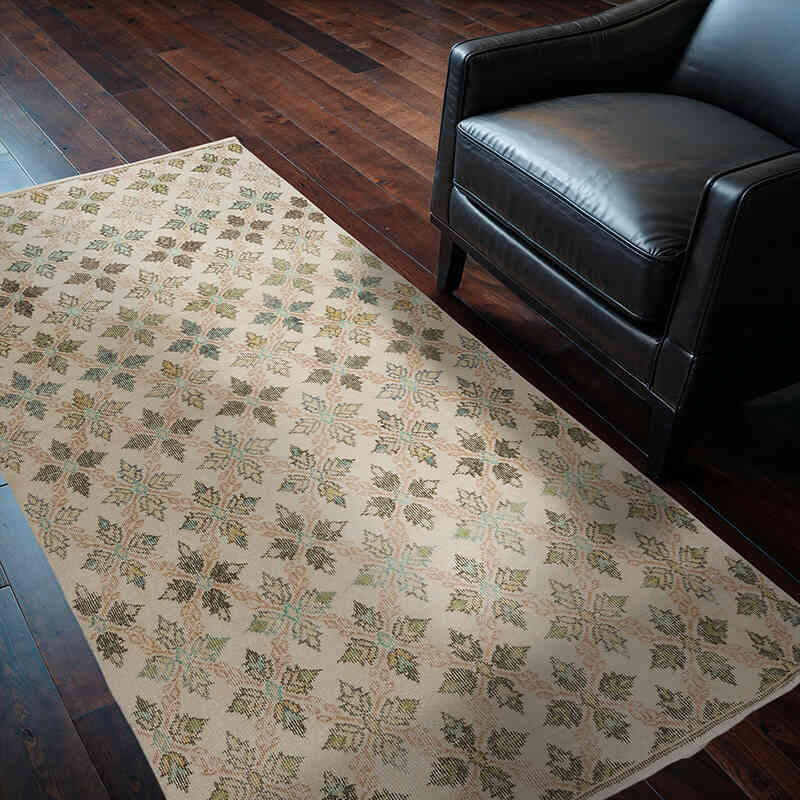 El Dokuma Vintage Halı - 116 cm x 196 cm - K0070789