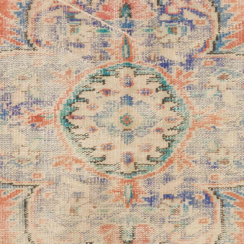 Alfombra Vintage Turca Anudada a Mano - 141 cm x 271 cm - K0070791