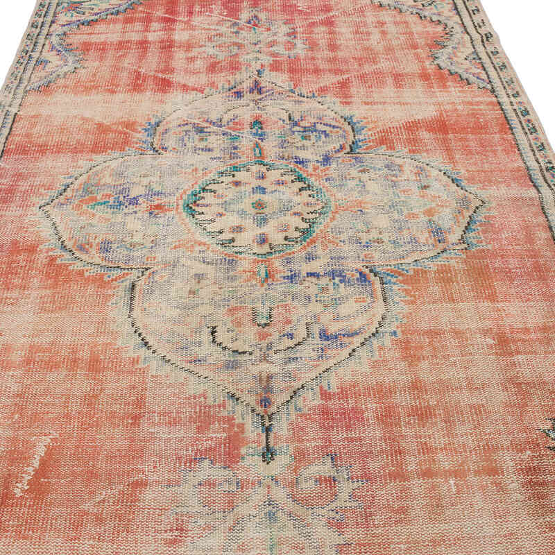 Alfombra Vintage Turca Anudada a Mano - 141 cm x 271 cm - K0070791