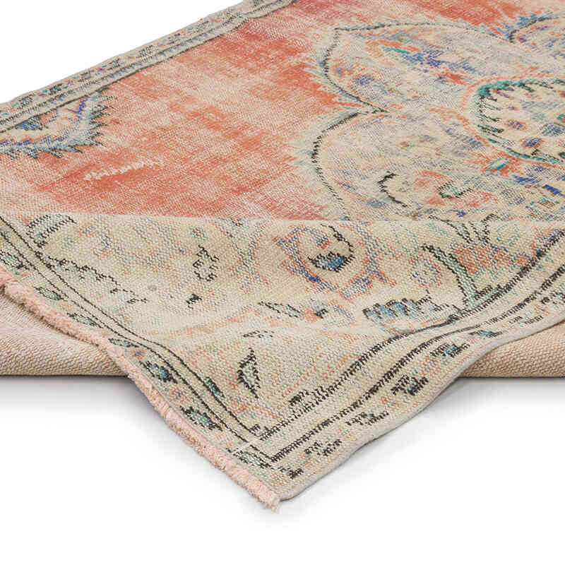 Alfombra Vintage Turca Anudada a Mano - 141 cm x 271 cm - K0070791