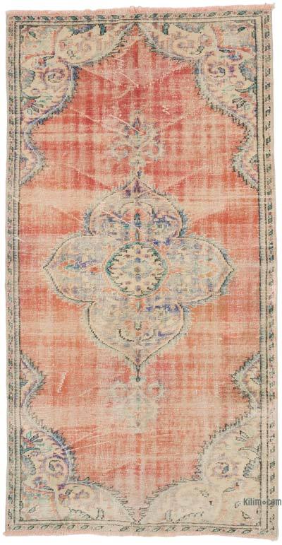 Vintage Turkish Hand-Knotted Rug - 4' 8" x 8' 11" (56" x 107")