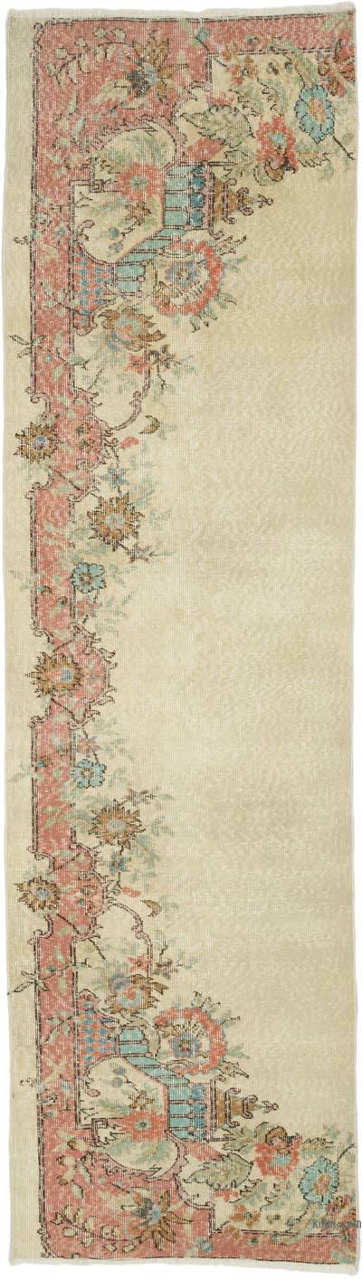 Vintage Turkish Hand-Knotted Runner - 2' 9" x 9' 7" (33" x 115")