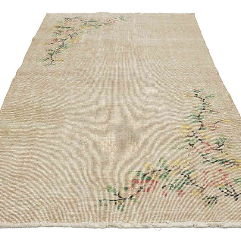 Vintage Turkish Hand-Knotted Rug - 3' 8" x 7'  (44" x 84") - K0070793