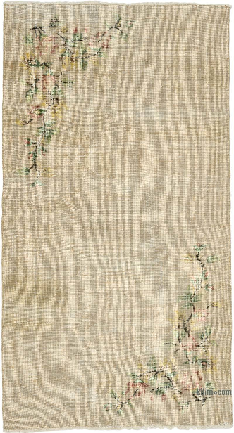 Vintage Turkish Hand-Knotted Rug - 3' 8" x 7'  (44" x 84") - K0070793