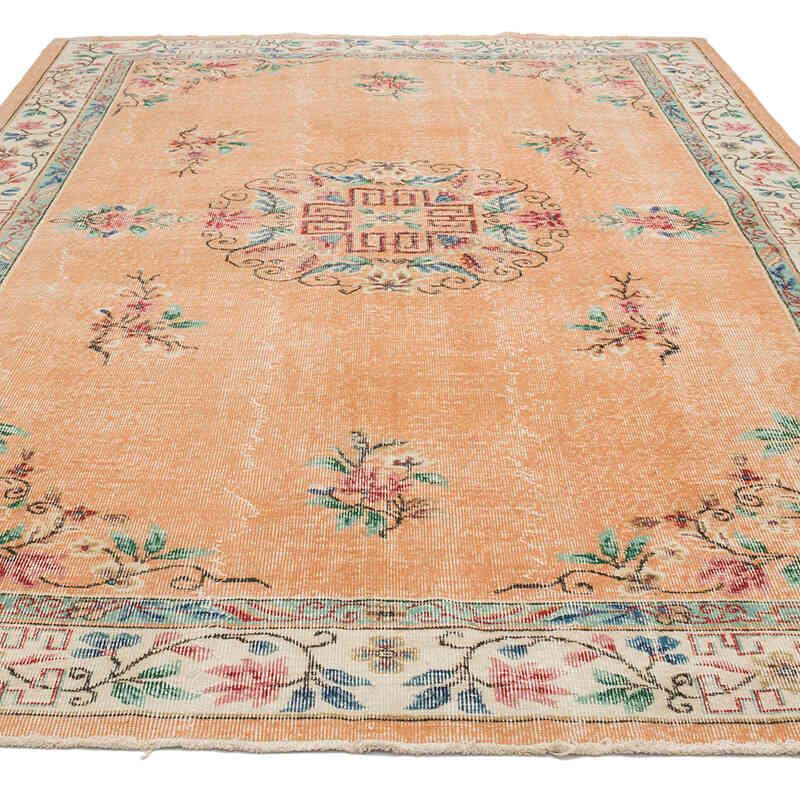 Alfombra Vintage Turca Anudada a Mano - 213 cm x 297 cm - K0070795