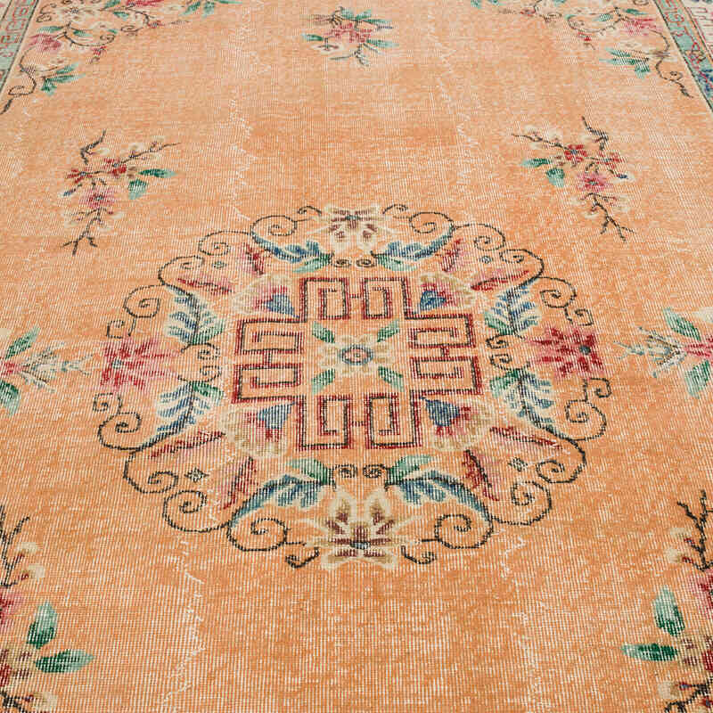 Alfombra Vintage Turca Anudada a Mano - 213 cm x 297 cm - K0070795