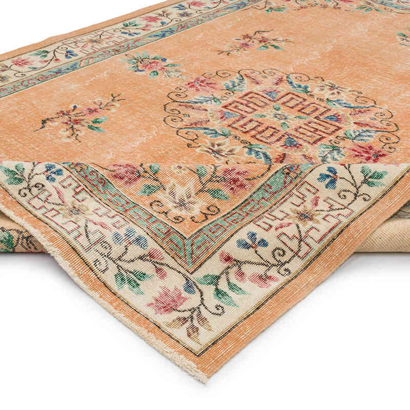Alfombra Vintage Turca Anudada a Mano - 213 cm x 297 cm - K0070795