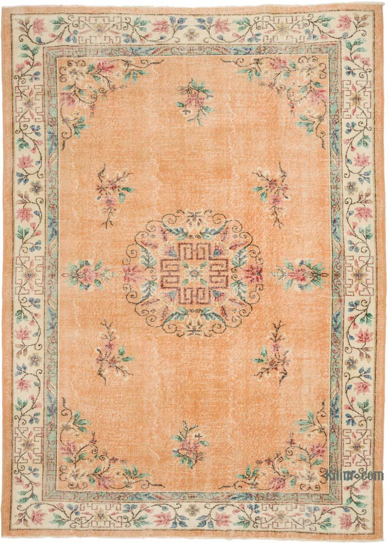 Alfombra Vintage Turca Anudada a Mano - 213 cm x 297 cm - K0070795