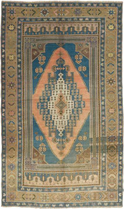 Vintage Turkish Hand-Knotted Rug - 5' 1" x 8' 5" (61" x 101")