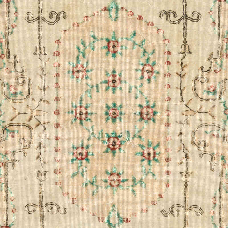 El Dokuma Vintage Halı - 110 cm x 223 cm - K0070806