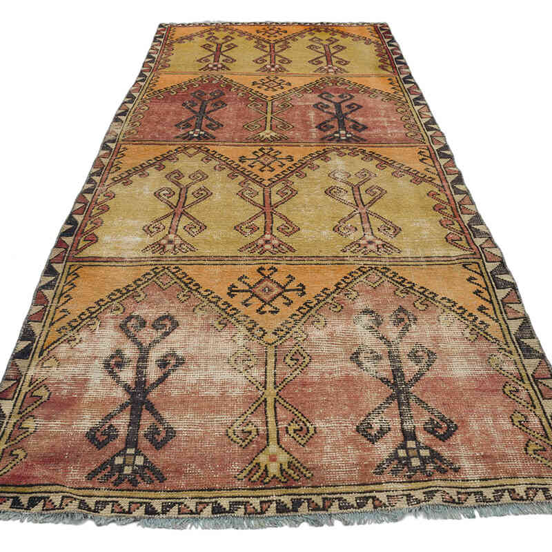 Vintage Turkish Hand-Knotted Runner - 3' 8" x 9' 7" (44" x 115") - K0070815