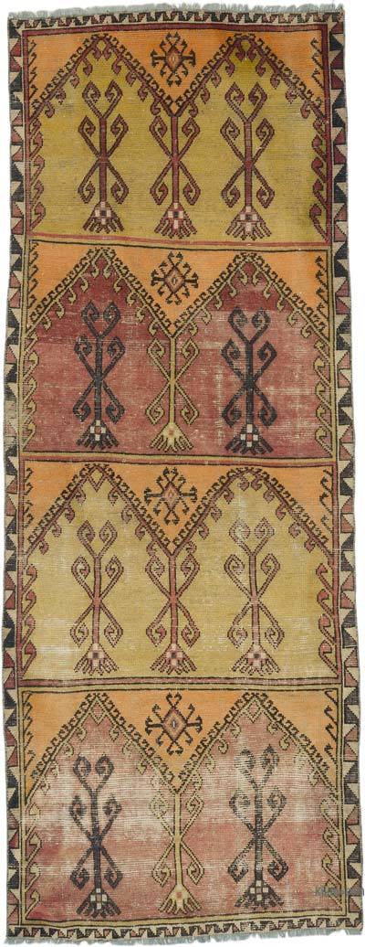 Vintage Turkish Hand-Knotted Runner - 3' 8" x 9' 7" (44" x 115")