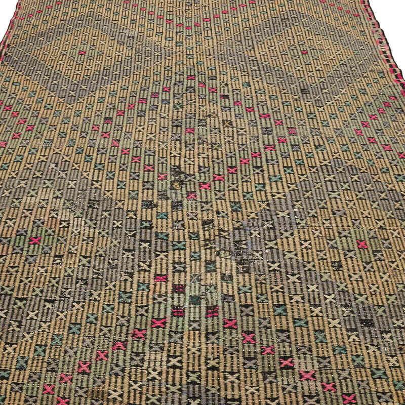 Vintage Anatolian Jijim Rug - 5' 5" x 10' 6" (65" x 126") - K0070821