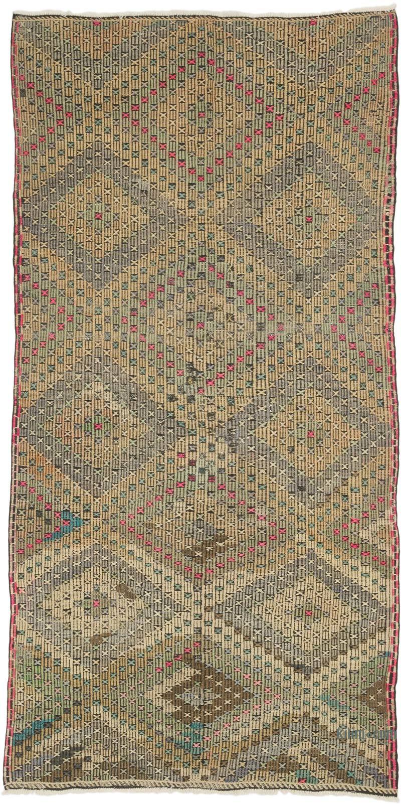 Vintage Anatolian Jijim Rug - 5' 5" x 10' 6" (65" x 126") - K0070821