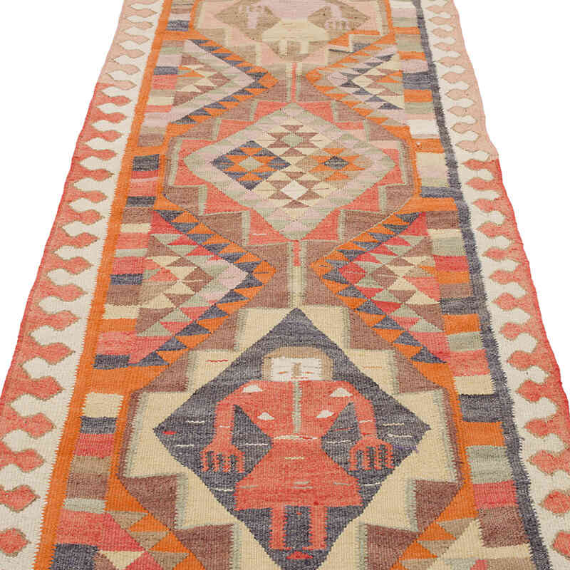 Vintage Anadolu Kilim Yolluk - 95 cm x 365 cm - K0070835