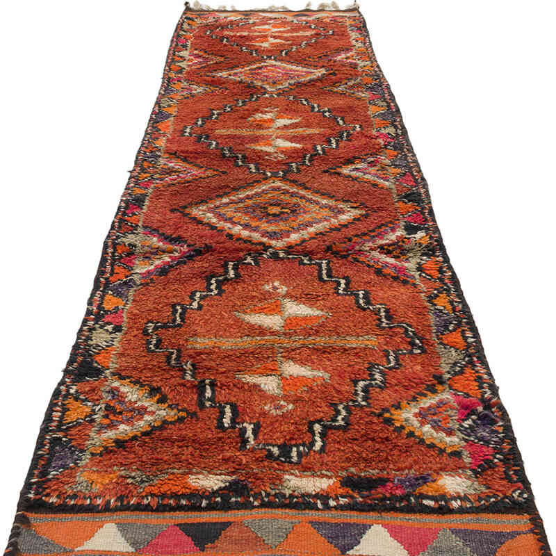 Vintage Tribal Runner Rug - 2' 10" x 11' 3" (34" x 135") - K0070839