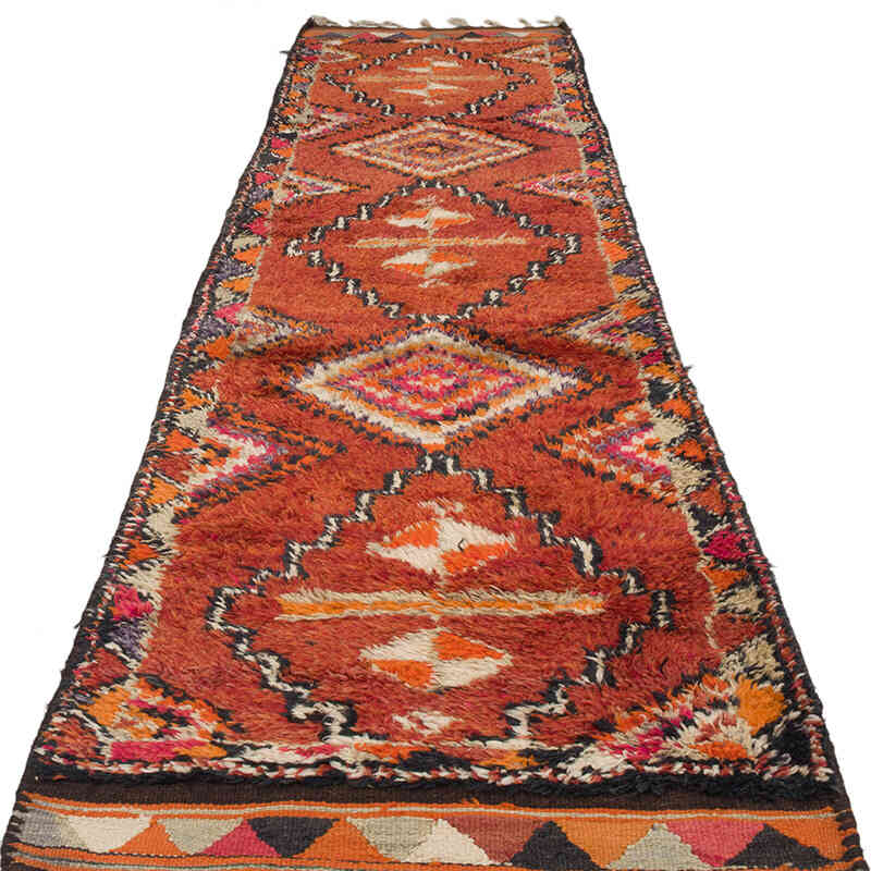 Vintage Tribal Runner Rug - 2' 10" x 11' 3" (34" x 135") - K0070839