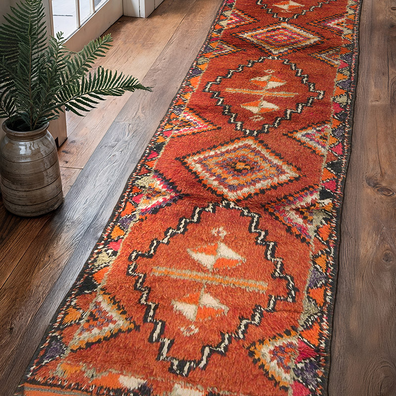 Vintage Tribal Runner Rug - 2' 10" x 11' 3" (34" x 135") - K0070839