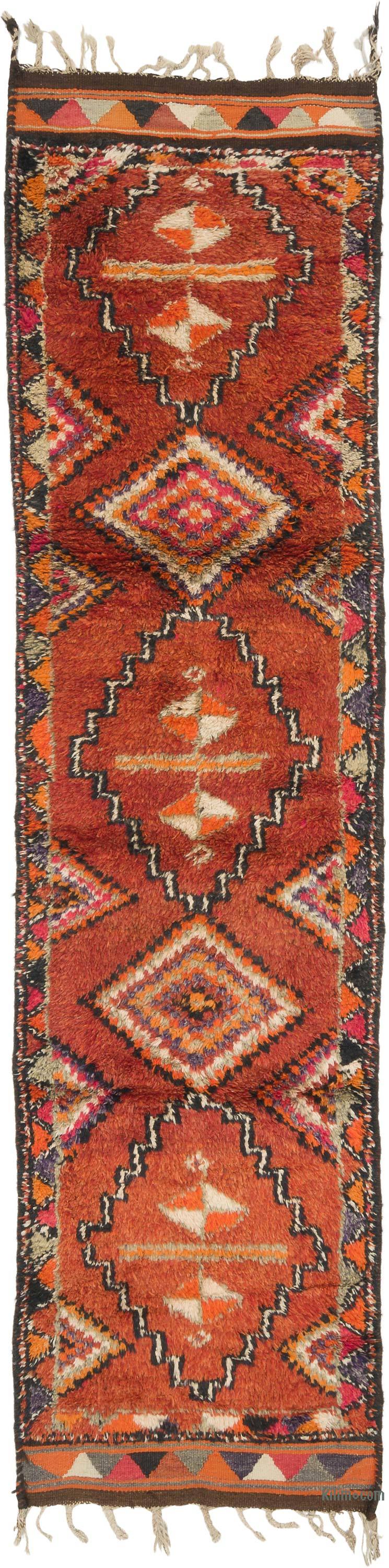 Vintage Tribal Runner Rug - 2' 10" x 11' 3" (34" x 135") - K0070839