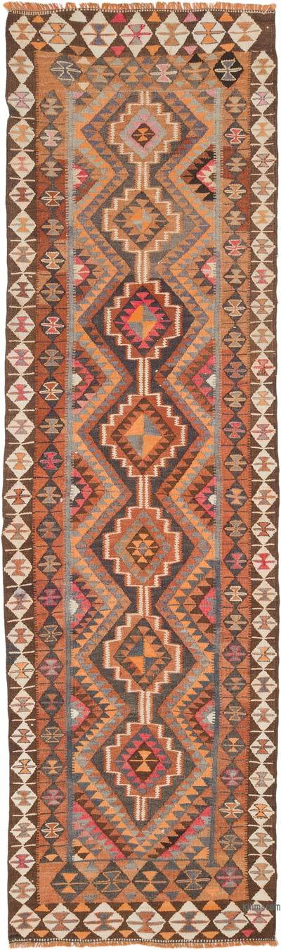 Vintage Tribal Kilim Runner - 3' 6" x 11' 8" (42" x 140")