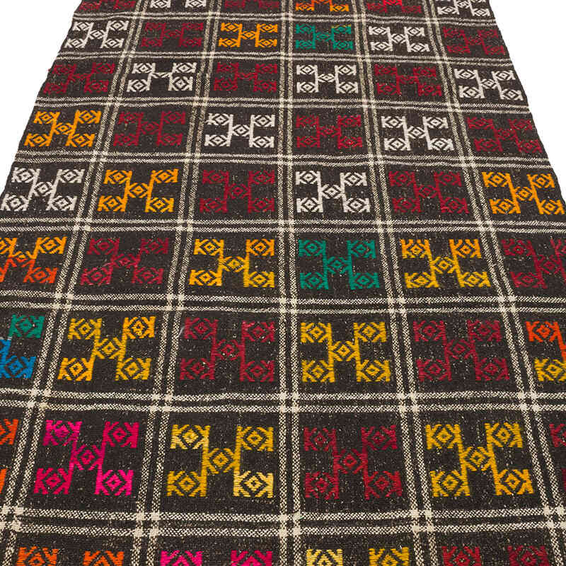 Vintage Anatolian Jijim Rug - 4' 2" x 9' 8" (50" x 116") - K0070868