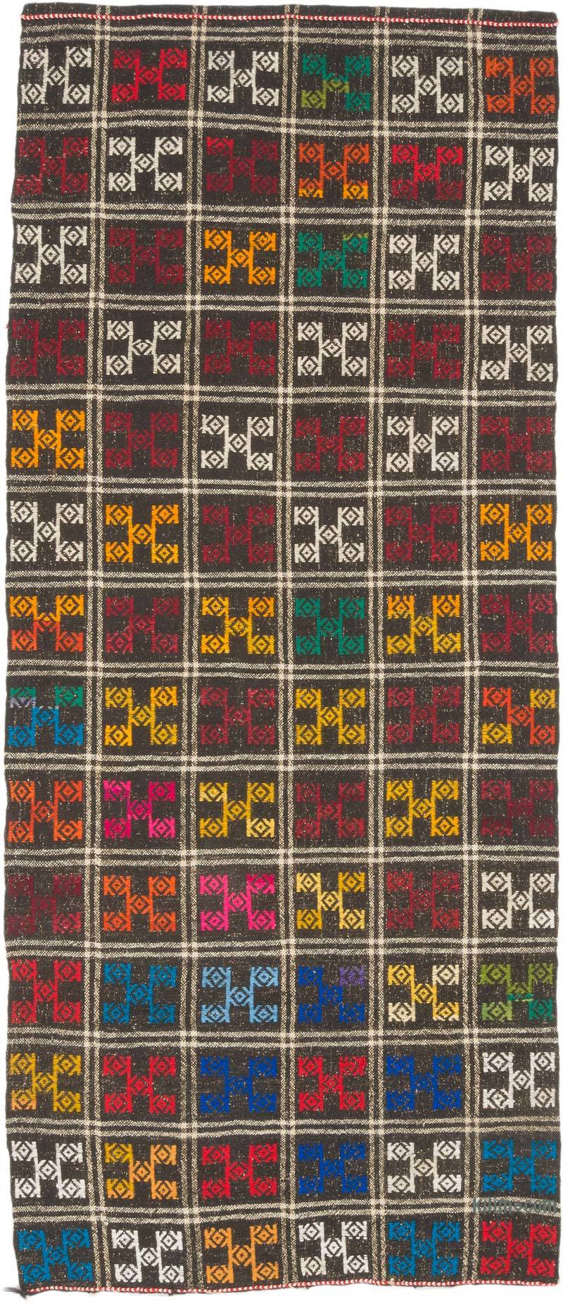 Vintage Anatolian Jijim Rug - 4' 2" x 9' 8" (50" x 116") - K0070868