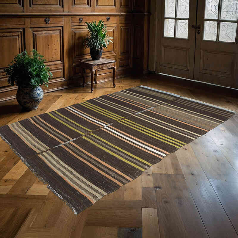 Alfombra Vintage Anatolian Kilim - 163 cm x 242 cm - K0070877